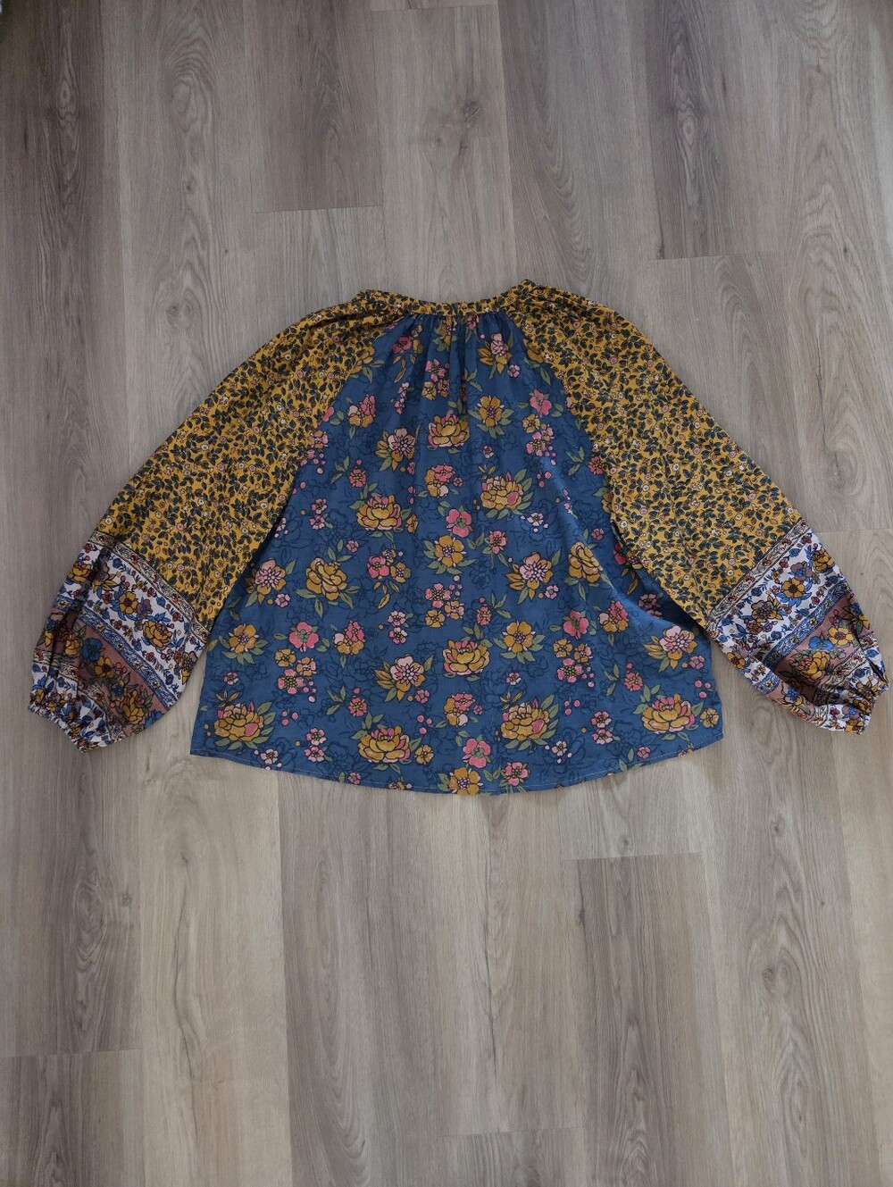 Natural Life Wmns Get Up & Go Blouse M Bohocore Hippie Cottage Capsule Floral - Picture 8 of 8